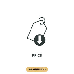 price icons  symbol vector elements for infographic web