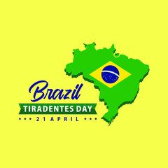 Tiradentes day. International celebration day vector template. Festival worldwide illustration. Fit for banner, cover, background, backdrop, poster. Vector Eps 10.