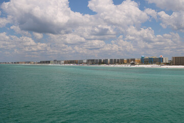 coastline view from pier in florida