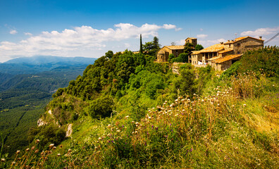 Fototapeta na wymiar Picturesque rural view of Tavertet municipality, Catalonia, Spain