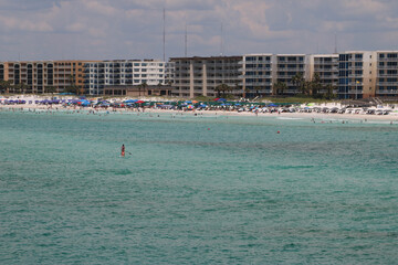 hotels lining the ocean