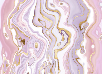 Marble stone background print design with natural mineral texture and gold veins.