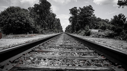 railway in the morning