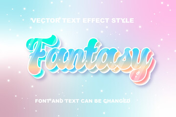 fantasy pastel holographic color 3d editable text effect font style template banner poster background wallpaper banner poster flyer