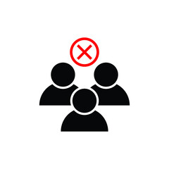 Social distancing icon design isolated on white background