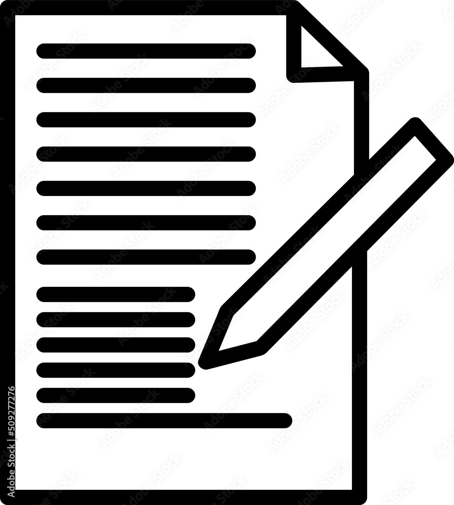 Aufkleber contact form line icon. write, edit outline vector sign, linear style pictogram isolated on white..e