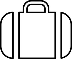 Case icon Rounded squares button, on white background line art.eps