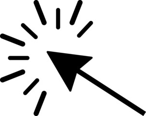 Click icon vector. Cursor sign on white background..eps