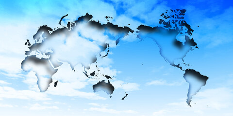 空　風景　世界　地図