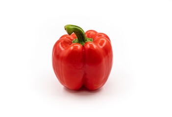 red pepper over white background