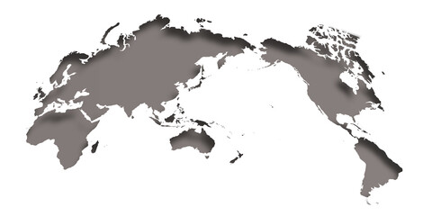 シルエット　黒　世界　地図