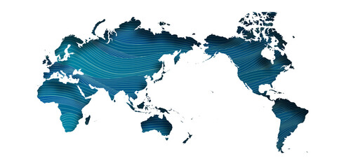海　波　世界　地図