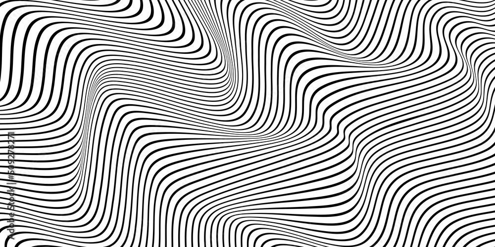 Wall mural vector wave lines flowing dynamic isolated on white background. abstract background.