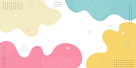 Trendy concept abstract geometric design, memphis background. Applicable for placards, brochures, posters, covers and banners. Vector illustration.