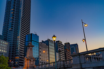 大阪 北浜地区の夕景