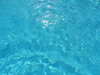 Fototapeta na wymiar Blue pool water waves texture background