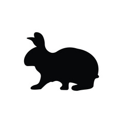 rabbit silhouette illustration black art design