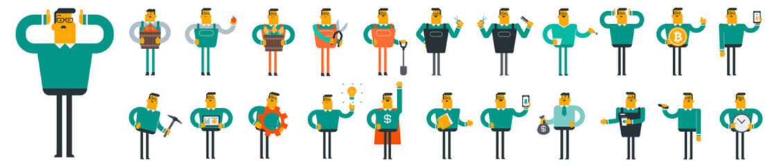 Business and agriculture set.