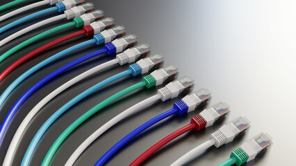 inter lan cable, 3d rendering