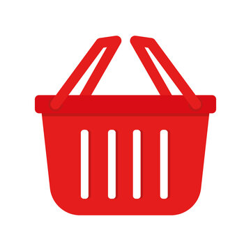 Shopping Cart Basket Vector Icon Clipart in White Background