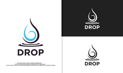 water drop logo design illustration