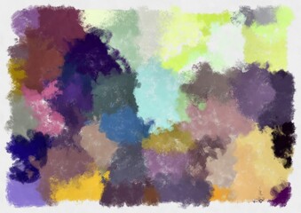 Obraz premium Illustration style background image abstract pattern various vibrant colors watercolor style illustration impressionist painting.