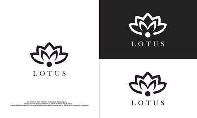 logo illustration vector graphic of lotus flower