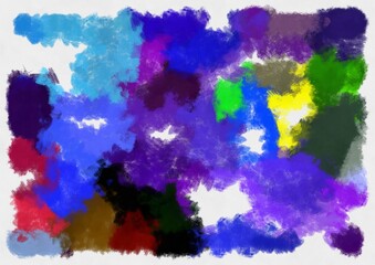 Illustration style background image abstract pattern various vibrant colors watercolor style illustration impressionist painting.