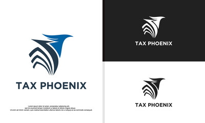logo illustration vector graphic of phoenix head combined with money, fit for financial company, etc.