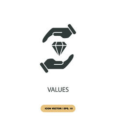 values icons  symbol vector elements for infographic web