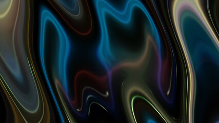 Abstract black background with glowing neon lines.