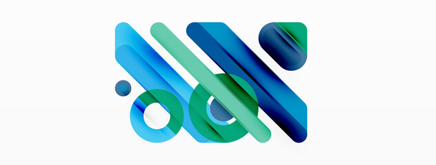 Creative geometric wallpaper. Minimal lines and circles background