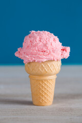 Ice Cream Cones on a Colorful Background