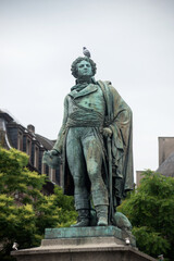 Fototapeta na wymiar the bronze statue of Kleber in Strasbourg - France