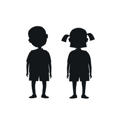 people, set of vector silhouettes