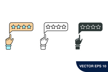 Star rating icons  symbol vector elements for infographic web
