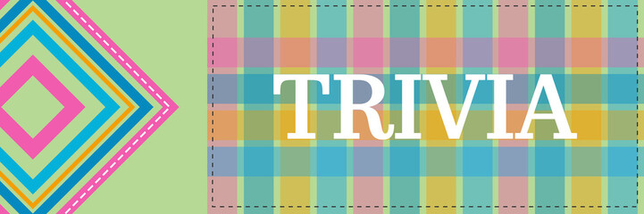 Obraz premium Trivia Green Colorful Textile Stitch Design Horizontal 