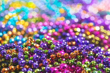 Colorful Mardi Gras Beads