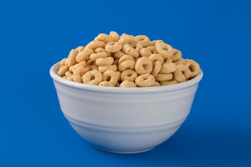 Honey Flavored Cereal in a White Bowl