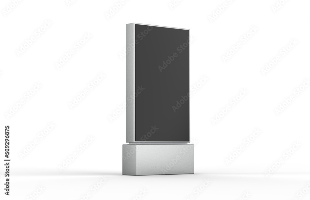 Wall mural wifi network multi touch floor standing lcd, display digital signage display touch monitor mockup. 3