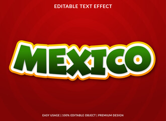 mexico editable text effect template use for business logo and brand