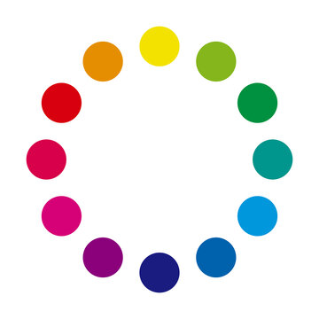 12色相環のイラスト素材（丸）　hue circle