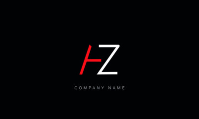 AZ, ZA Abstract Letters Logo Monogram - obrazy, fototapety, plakaty