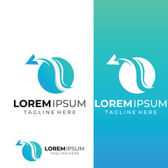 Logistics company vector logo, arrow icon logo, fast digital delivery logo. Using simple and easy logo vector editing.