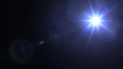 background with bright blue star with rays