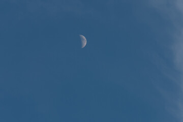 Beautiful clear sky and moon