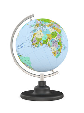 Globe on white background. Isolated 3d illustration