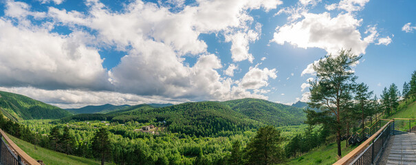 landscape in the summer, panoramic landscape