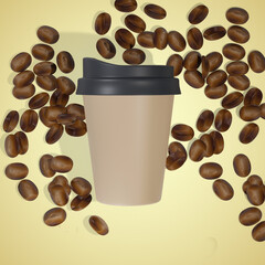 realistic coffee cup