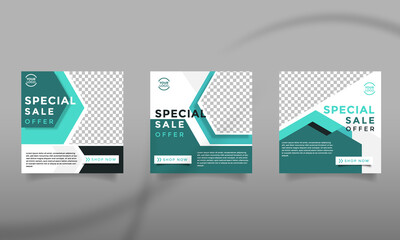 Geometric Shape Ornament with Pattern of Social Media Background Template Vector. Playful Style Modern Banner Design